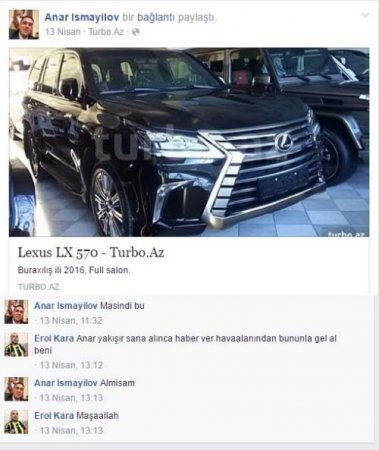 İcra başçısının oğlu 1 həftəyə 140 min dollar xərcləyib..
