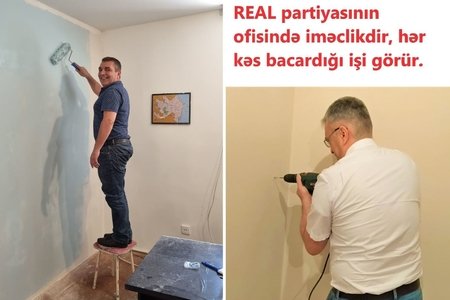 İlqar Məmmədov divar deşir, Natiq Cəfərli malalayır - REAL-ın bir günü...