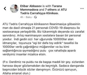 Semaşkonun həkimi: İndi gedin sizi 10 min verdiyiniz müğənnilər, idmançılar ...